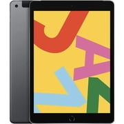 Refurbished Apple iPad 7th Gen 4G - WiFi + Cellular - 128GB - Space Gray iPad (2019) 10.2 Inch - Unlocked - Excellent Condition