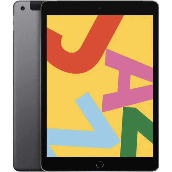 iPad Apple Remis à Neuf 7e Gén. 4G - Wi‐Fi + Cellulaire - 128 Go - Gris Cosmique iPad (2019) 10,2 Po - Déverrouillé - Excellent État