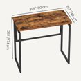thumbnail image 4 of Foldable Computer Desk, Folding Desk, One-Piece Desktop, Small Folding Craft Table, 31.5 x 15.7 Inches, Brown, 4 of 8
