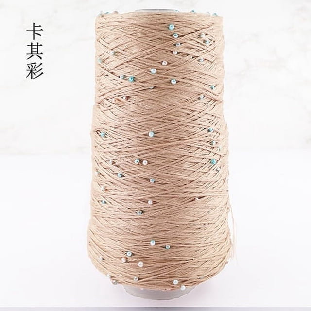 350g Pearl Mercerized Cotton Yarn Hand-knitted Cotton Pearl Lace Line Fine Crochet Thread Bead Thread Diy Hand-braided Thread