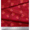 thumbnail image 3 of Soimoi Tissu en Rayonne Texture et Feuilles d'Automne Tissu de Décoration Imprimé au Mètre 56 Pouces de Large, 3 of 3