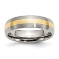 thumbnail image 1 of Titanium 14k Gold Inlay 6mm Ring Man Wedding Precious Metal   For Dad Mens  For Him, 1 of 11