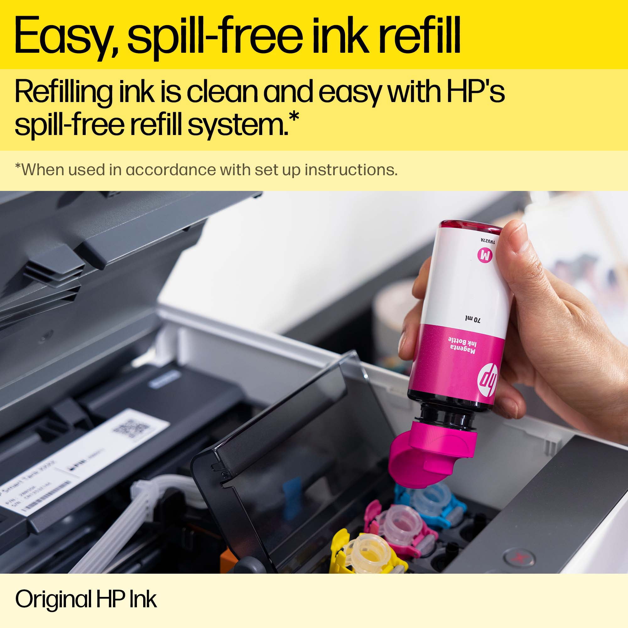 HP 31 Cyan, Magenta, Yellow Ink Bottles (3-Pack) | Works Smart Tank 5000, 6000, 7000 Series Smart Tank Plus 500, 600 Series