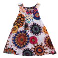 thumbnail image 1 of CNKOO Robe Sans Manches pour Bébé Fille Imprimé Bohème Robe d'Été Vêtements Verts 2-3 Ans, 1 of 4