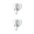 thumbnail image 1 of Wweixi Coat Hooks Easy To Install And Wide Application For Added In Daily Life White gold (elephant 2Set, 1 of 6