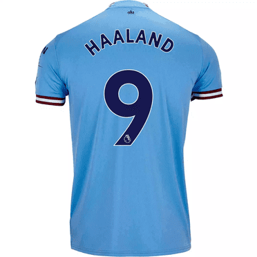 Chandail Domicile Officiel Puma pour Hommes Erling Haaland #9 Manchester City – 2022/2023 / 2TG