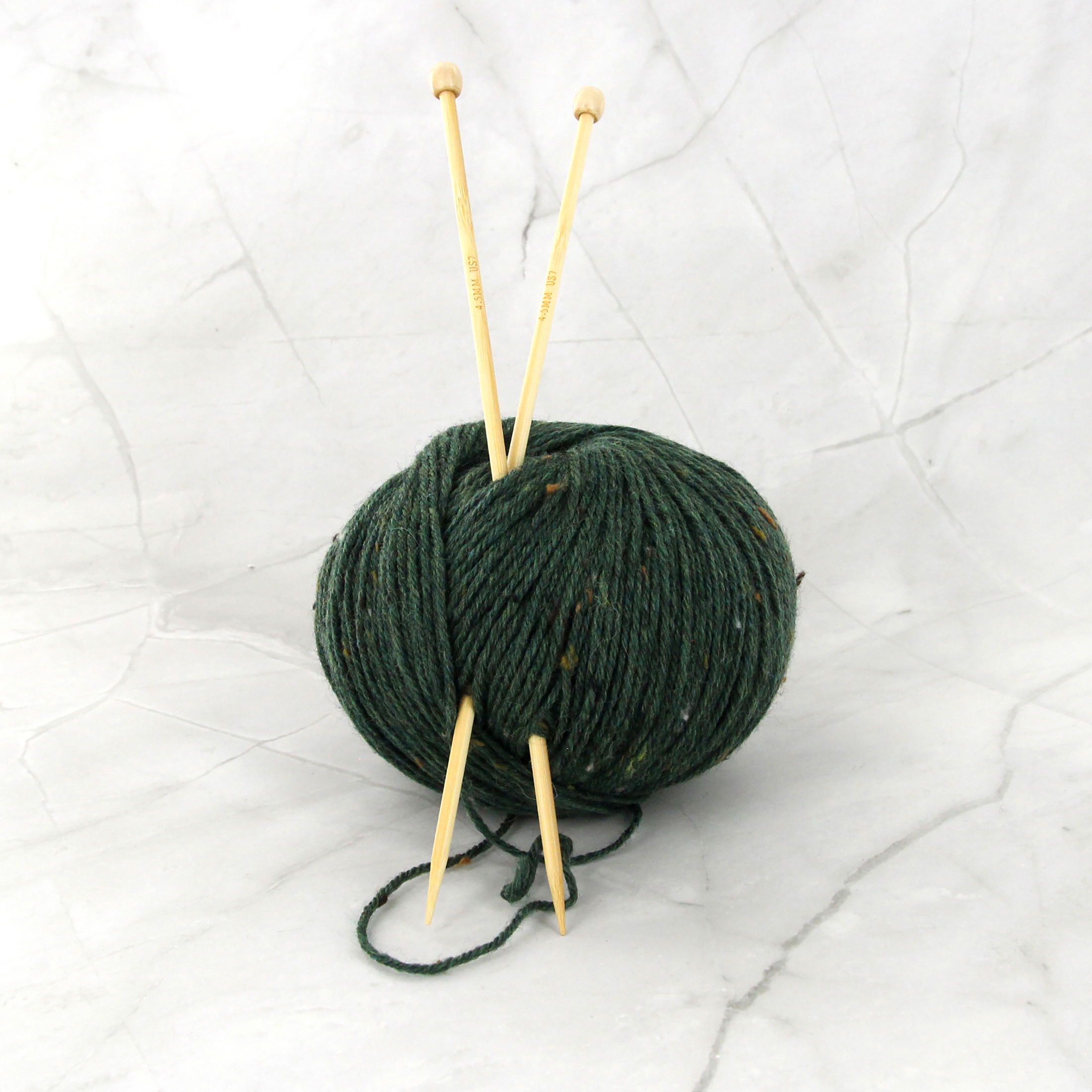 LOVE KNITTING Aiguilles à tricoter droites en bambou, 25 cm (10 po), 4,5 mm (US 7)