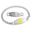 thumbnail image 1 of MedicEngraved Stainless Steel Custom Medical Alert Bracelet - 5mm Curb Link, 1 of 7