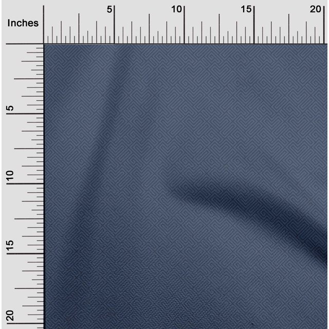 oneOone Georgette Viscose Fabric Greek Key Geometric Print Fabric BTY 42 Inches Wide