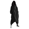 thumbnail image 4 of Men‘s Personality Dark Style Full Body Zipper Long Hooded Sweater Jacket, 4 of 6