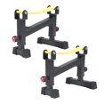 thumbnail image 2 of jinwen 2Pcs Deadlift Racks Barbells Jack 5 Level Easily Load Deadlift Yellow Strap, 2 of 9
