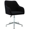 thumbnail image 1 of vidaXL Swivel Dining Chair Black Fabric, 1 of 5
