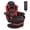 Rouge, variante sur Fauteuil Inclinable de Jeu avec Massage, Chaise de Bureau à Domicile Pivotante à Dossier Haut avec Dossier et Repose-Pieds Réglables pour le Jeu, Noir