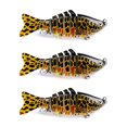 thumbnail image 4 of Lot de 3 Leurres de Pêche Eau Salée Appâts Réutilisables avec Perle Attraction Extérieure Swimbaits Artificiels Crankbait 10cm Type 12, 4 of 8