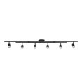 thumbnail image 1 of Globe Electric 6-Light Foldable Matte Black LED Integrated Track Light with Center Swivel Bars, Minimal Style, 1 of 9
