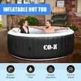 thumbnail image 1 of CO-Z 7' Inflatable Hot Tub Portable 4-6 Person Round Spa Tub for Patio Backyard Black, 1 of 9
