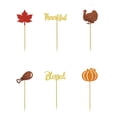 thumbnail image 2 of Rvkxad Thanksgiving Cake Toppers Set, 12 Cupcake Picks Turkey Pumpkin Maple Leaf, Fall Party Decorations, 2 of 6