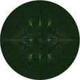 thumbnail image 1 of Ahgly Tapis Rond Lavable en Machine Intérieur Transitionnel Vert Émeraude Profond, 5 Pieds Rond, 1 of 7
