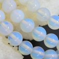 thumbnail image 2 of Angelstones Synthetic Opalite Moonstone Glass 6mm Round Beads Stretch Bracelet 6.5 Inch, 2 of 3