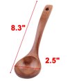 thumbnail image 3 of Unique Bargains Home Wood Hanging Hole Design Cooking Porridge Soup Hot Pot Spoon Ladle Brown, 3 of 4