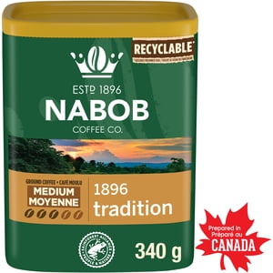 Nabob Medium Roast 1896 Tradition Ground Coffee, 340g Canister