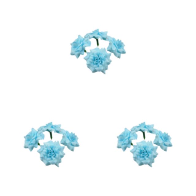 Ruiboury 50piece Low Maintenance Soft Texture Fabric For Albums And Decorations Fiber Realistic Appearance Wide Application Light Blue 4.5cm 3Set