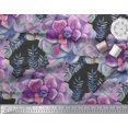 thumbnail image 2 of Soimoi Blue Moss Georgette Fabric Line Geometric Print Fabric by the Yard 42 Inch Wide, 2 of 3