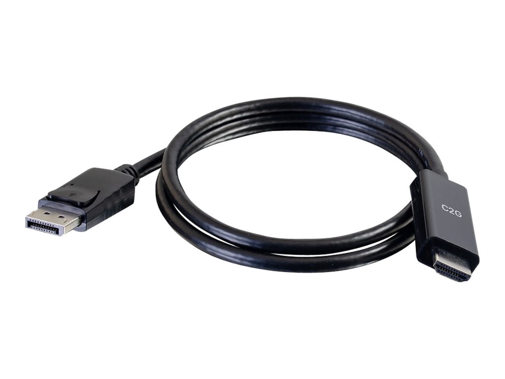C2G 10ft DisplayPort to HDMI Cable - DP to HDMI Adapter Cable - DisplayPort 1.2 HDMI 2.0 - 4K 60Hz - M/M - Adapter cable - DisplayPort male to HDMI male - 10 ft - black - active, 4K support