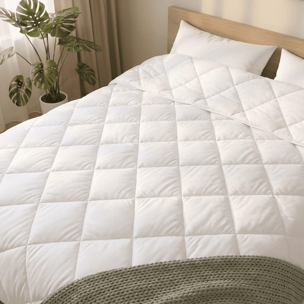 EcoComfort Down Alternative Comforter Duvet Insert Twin (66" x 90"), All Season Quilted Box-Stitch White Duvet, 250 GSM Hypoallergenic Fill, Machine Washable, OEKO-TEX Certified