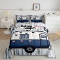 thumbnail image 2 of Erosebridal Ensemble de Literie Camping Heureux Simple, Couette Véhicule Récréatif, Décoration de Chambre Vintage, Réversible, Léger, 2 Pcs, 2 of 7