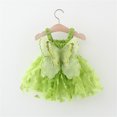 thumbnail image 1 of EGNMCR Robe Sans Manches Col Rond pour Tout-Petits Enfants Filles Mignonne Été Maille Couleur Unie Imprimé Nœud Bretelles Robe Jupe Robe Fille, 1 of 7