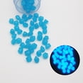 thumbnail image 2 of BINGLI 100PCS Diamond Shaped Luminous Stone Glow Rocks Glow in the Dark Rocks Outdoor Decorations Stones Small Luminous Pebbles for Fish Tank Aquarium Bonsai Yard Decor ﻿, 2 of 3