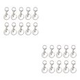 thumbnail image 3 of VONKY 10pack/lot multifunctional Metal Key Chain Snap Hooks For DIY Jewelry Accessories Bright silver 2Set, 3 of 6
