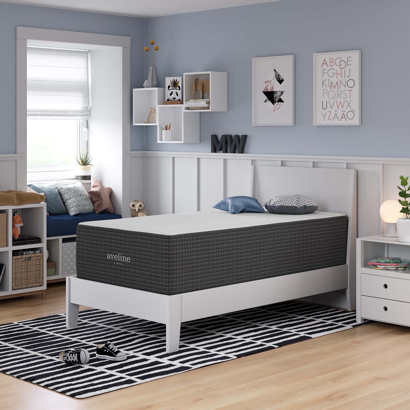 Modway Aveline 16" Memory Foam Twin Mattress in White
