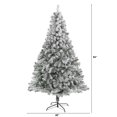thumbnail image 4 of 7ft. Flocked Rock Springs Spruce Artificial Christmas Tree with 800 Bendable Branches, 4 of 10
