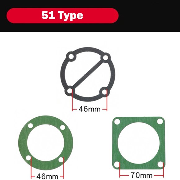 MYG 3 in 1 Air Compressor Cylinder Head Base Valve Plate Gaskets Washers 51 65 80 90
