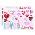 thumbnail image 1 of 2Pcs Saint Valentin Fenêtre Autocollant Décoration Coeur Motif Sticker Mur Partie Fournitures, 1 of 14