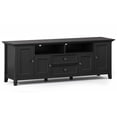 thumbnail image 1 of Pemberly Row Modern / Contemporary 72" Solid Wood TV Stand in Black, 1 of 9