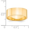 thumbnail image 3 of 14K Yellow Gold 8mm Light Weight Flat Band Size 9, 3 of 3