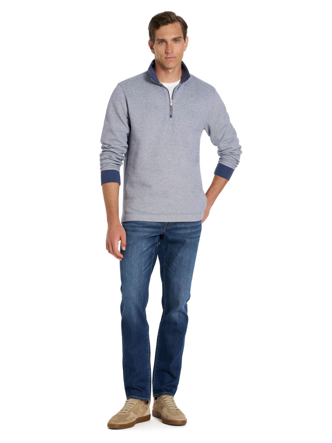 Van Heusen Long Sleeve 1/4 Zip Sweater