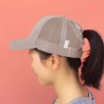 thumbnail image 4 of Women Adjustable Ponytail Baseball Cap Girl Snapback Outdoor Caps Female Summer Hats Mesh Net Trucker Hat, 4 of 7