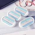 thumbnail image 3 of 3pieces Safety Razor Shaving Blades Hair Removal Tool Female Beauty Shaving High Quality Women 3 layer Blades Replacement Head, 3 of 8