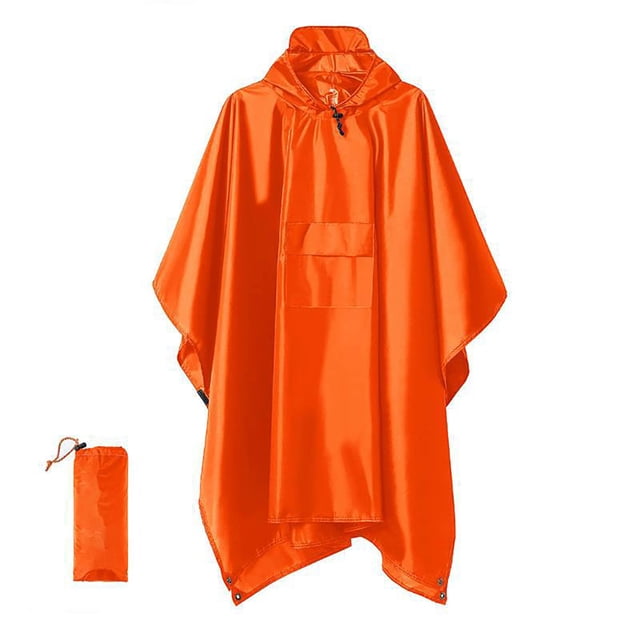 Poncho de Pluie Portable à Capuchon pour la Randonnée, le Camping, la Pêche