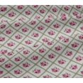 thumbnail image 5 of oneOone Tissu Jersey Viscose Imprimé Diamant/feuilles & Roses Floral au Mètre 60 Pouces de Large, 5 of 5