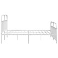 thumbnail image 5 of vidaXL Metal Bed Frame with Headboard and Footboard White 193x203 cm, 5 of 5