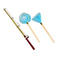 thumbnail image 2 of Milaget Dollhouse Miniature Fish Rod Fishing Net Set Mini for Doll House Garden Pond Blue Net, 2 of 9