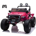 thumbnail image 1 of VOLTZ TOYS Lifted Monster Jeep Style 24V 2-Seater Kids Ride-On Off-Road Car Truck, 4WD Motorized Toy Vehicle with Parent Remote Control, Leather Seat, EVA Tires, Pink, 1 of 7