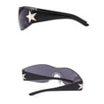 thumbnail image 4 of Fashion Men Women Star Wrap Around Sunglasses Cycling Rimless Futuristic Sunglasses, 4 of 7