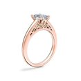 thumbnail image 2 of 1.00 T.C.W Radiant Shape Natural Diamond Latest Design Solitaire Wedding Ring for Ladies Solid 14K Rose Gold Size 8, 2 of 8