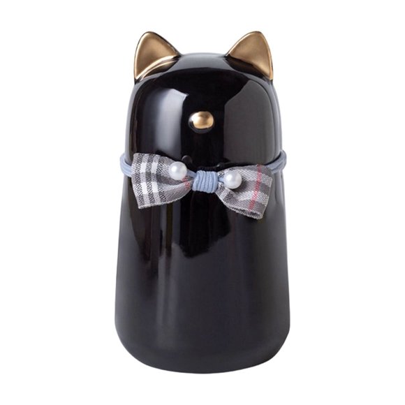 Ceramic Cat Shaped Memorial Jar Airtight Seal Small Keepsake for Furry Friends Ashes Ceramic Material 15cm X 8cm X 8cm